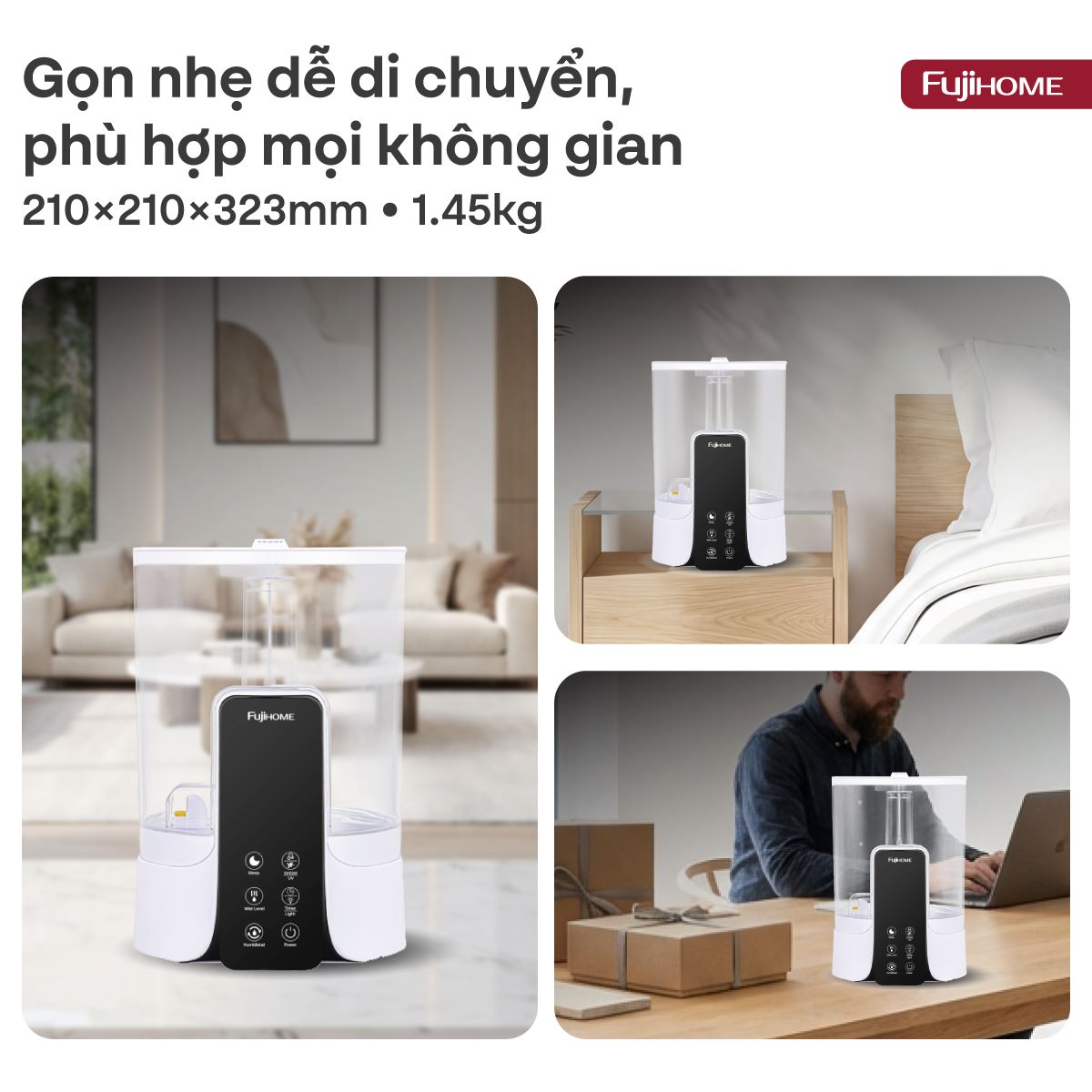 Máy phun sương tạo ẩm Fujihome HM06EUV