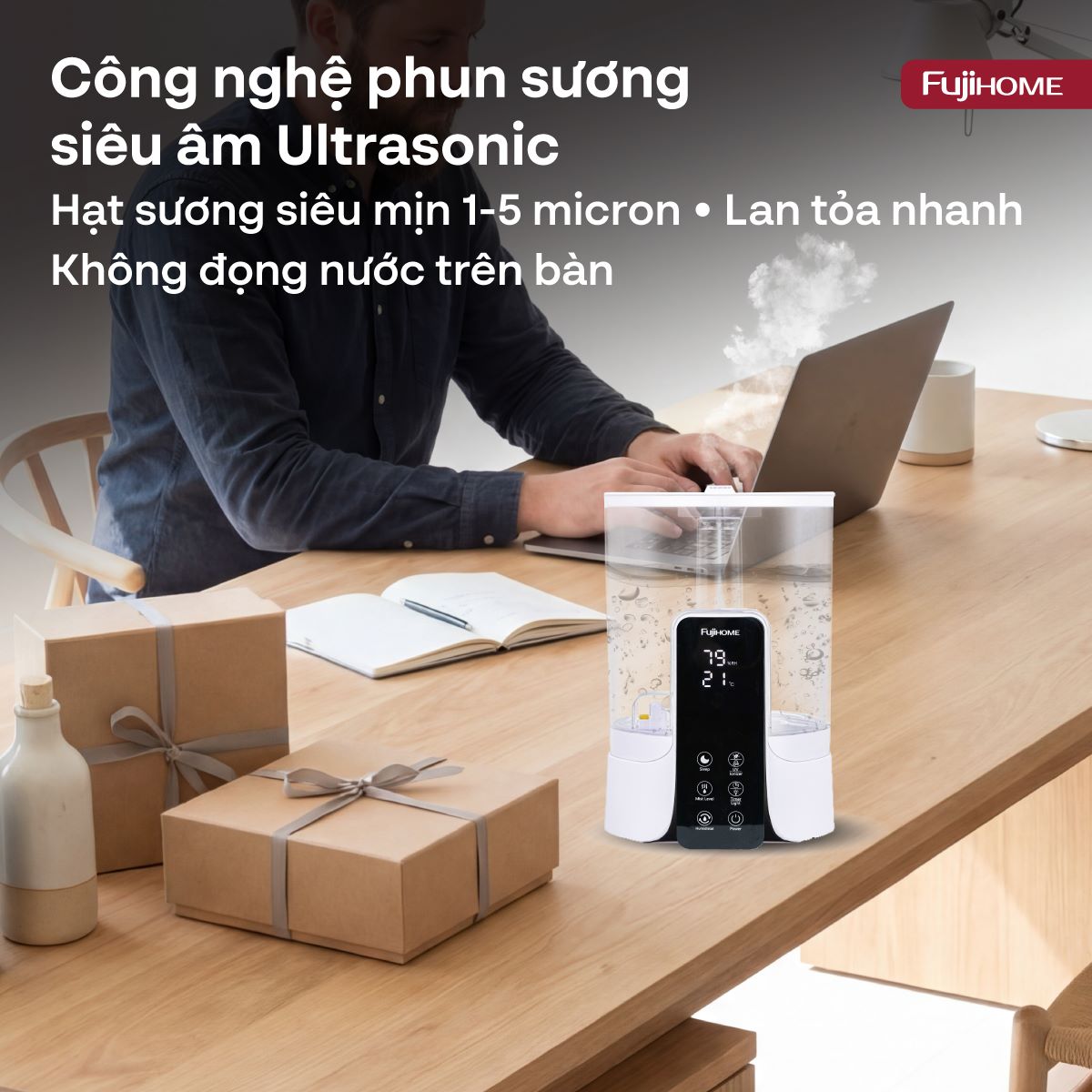 Máy phun sương tạo ẩm Fujihome HM06EUV