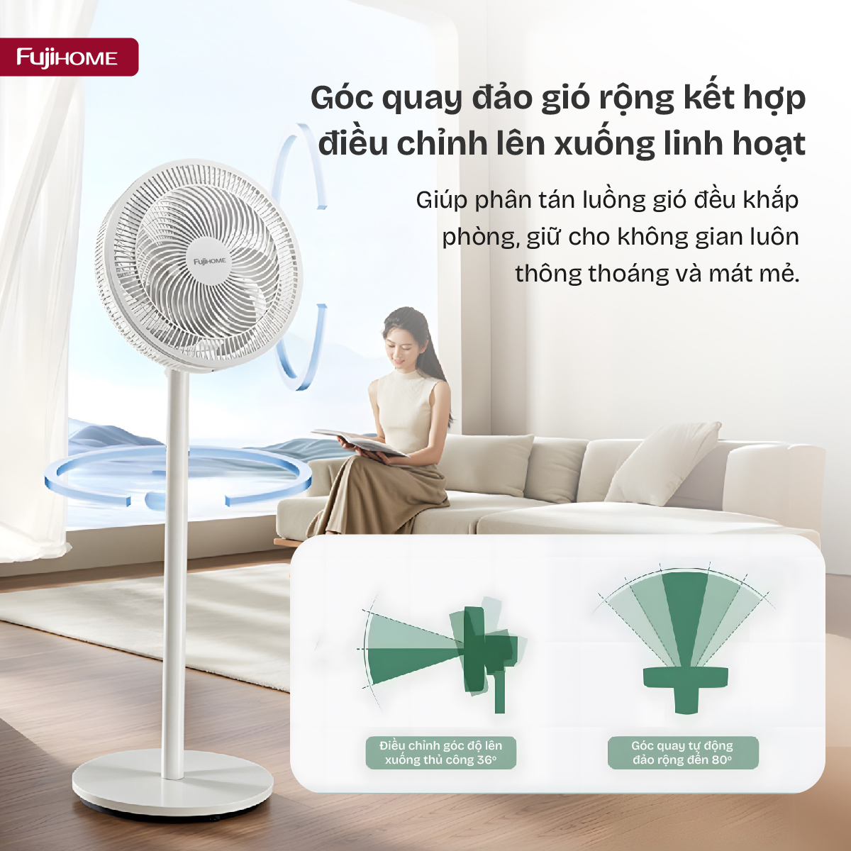 Quạt điện, quạt cây Fujihome SF3001