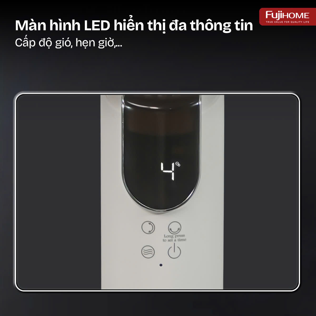 Quạt tuần hoàn không khí điều khiển bằng giọng nói Fujihome CFR04-VOICE