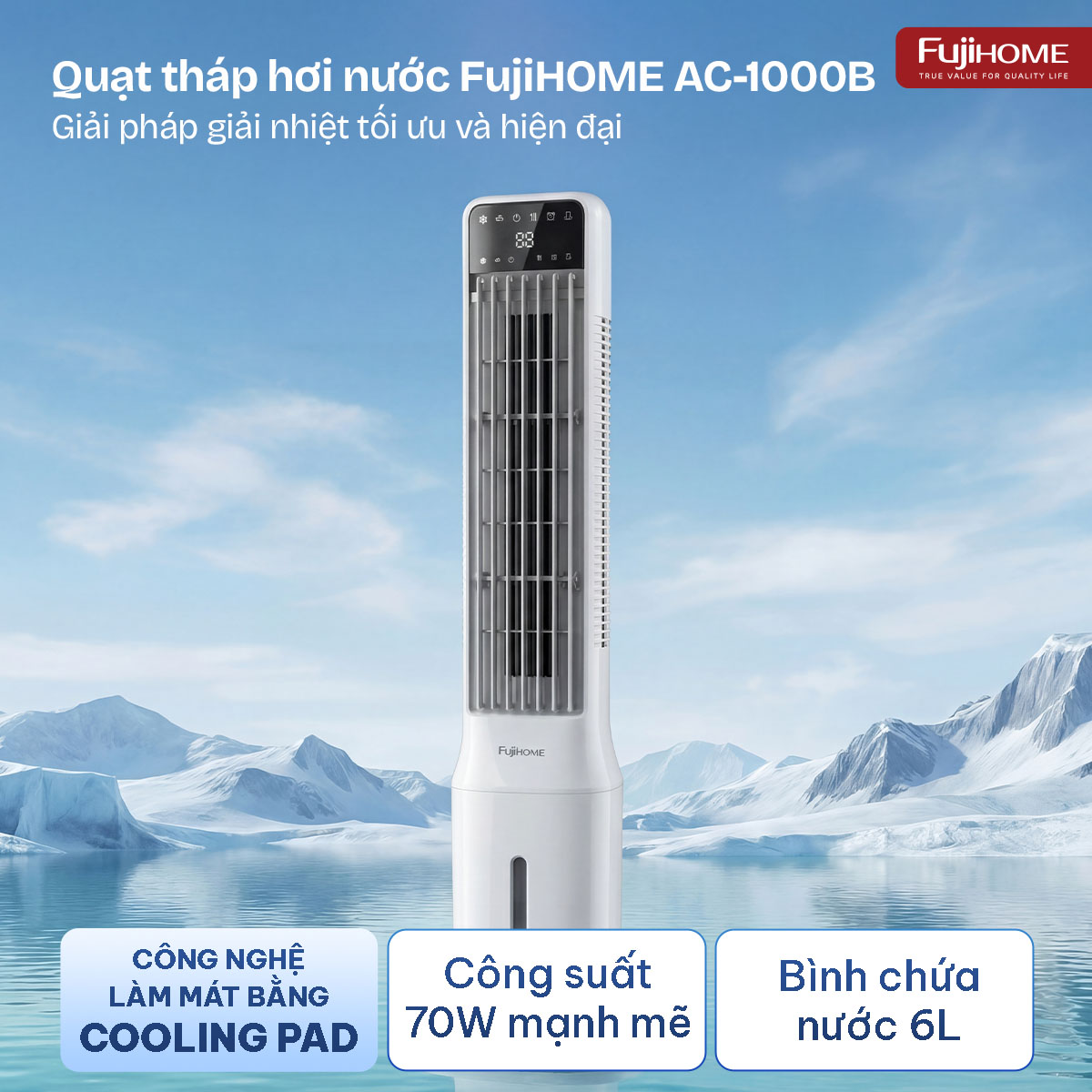 Quạt tháp làm mát bằng hơi nước Fujihome AC-1000B
