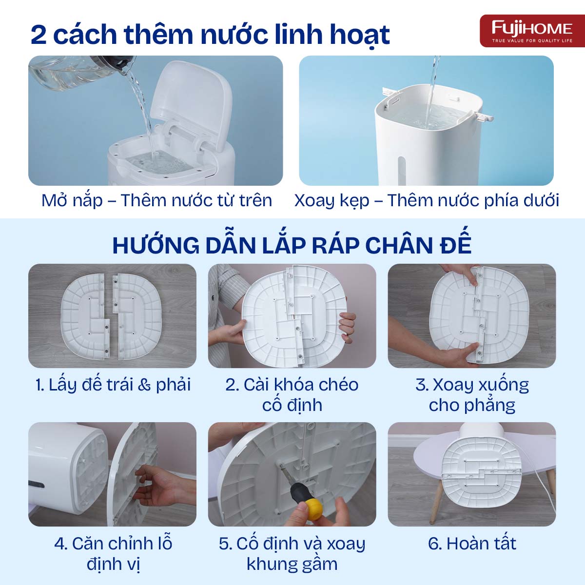 Quạt tháp làm mát bằng hơi nước Fujihome AC-1000B