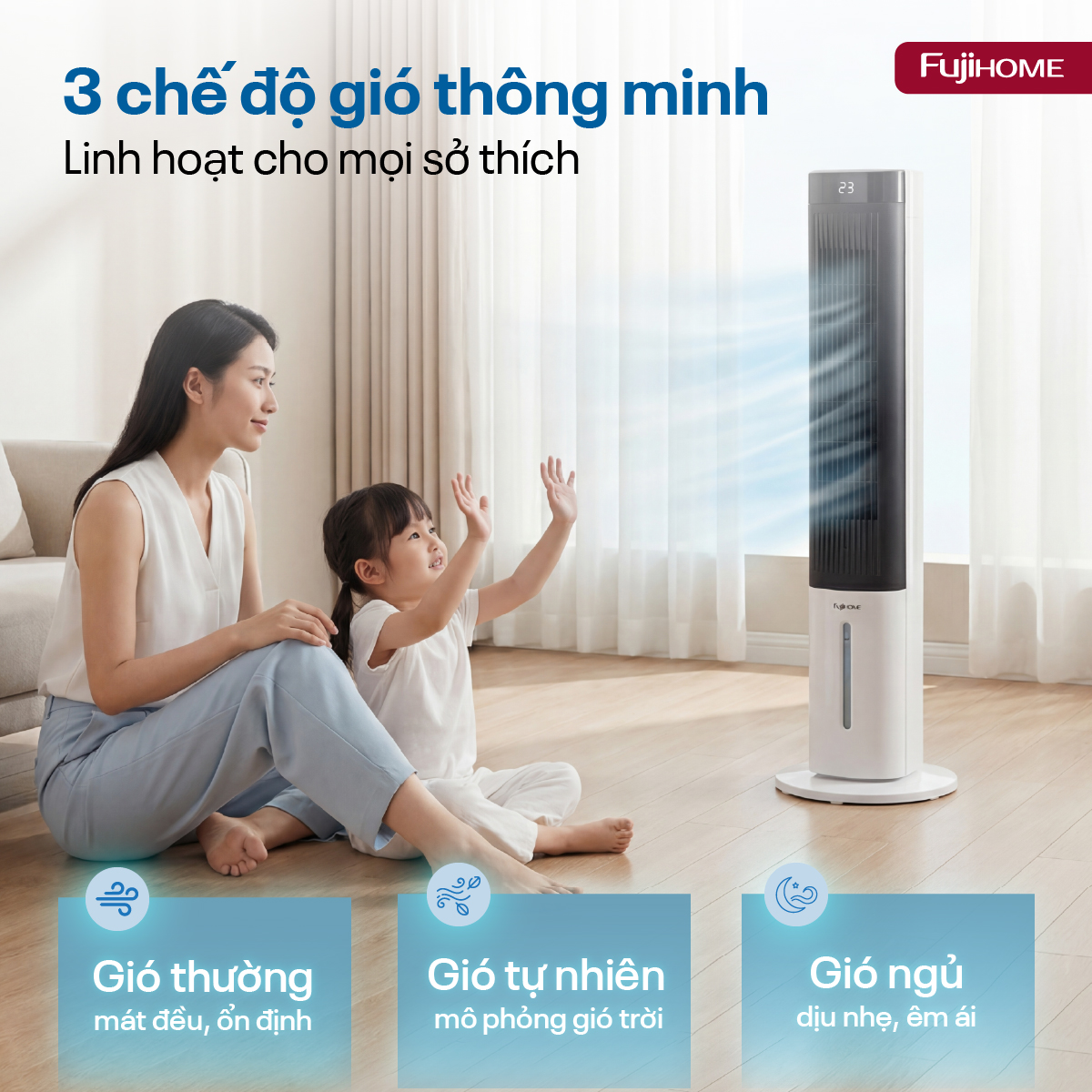 Quạt tháp làm mát bằng hơi nước Fujihome AC-1001C