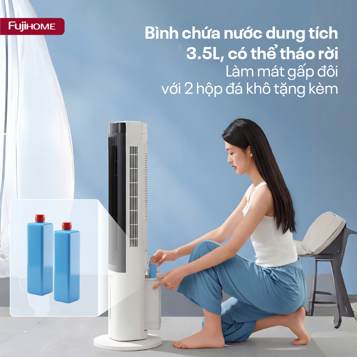 Quạt tháp làm mát bằng hơi nước Fujihome AC-1001C