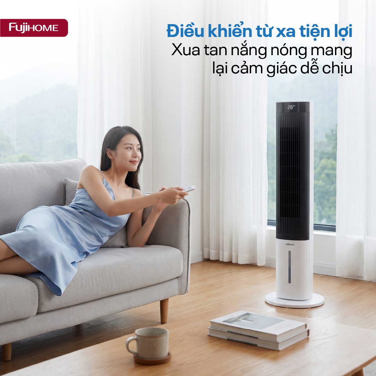 Quạt tháp làm mát bằng hơi nước Fujihome AC-1001C