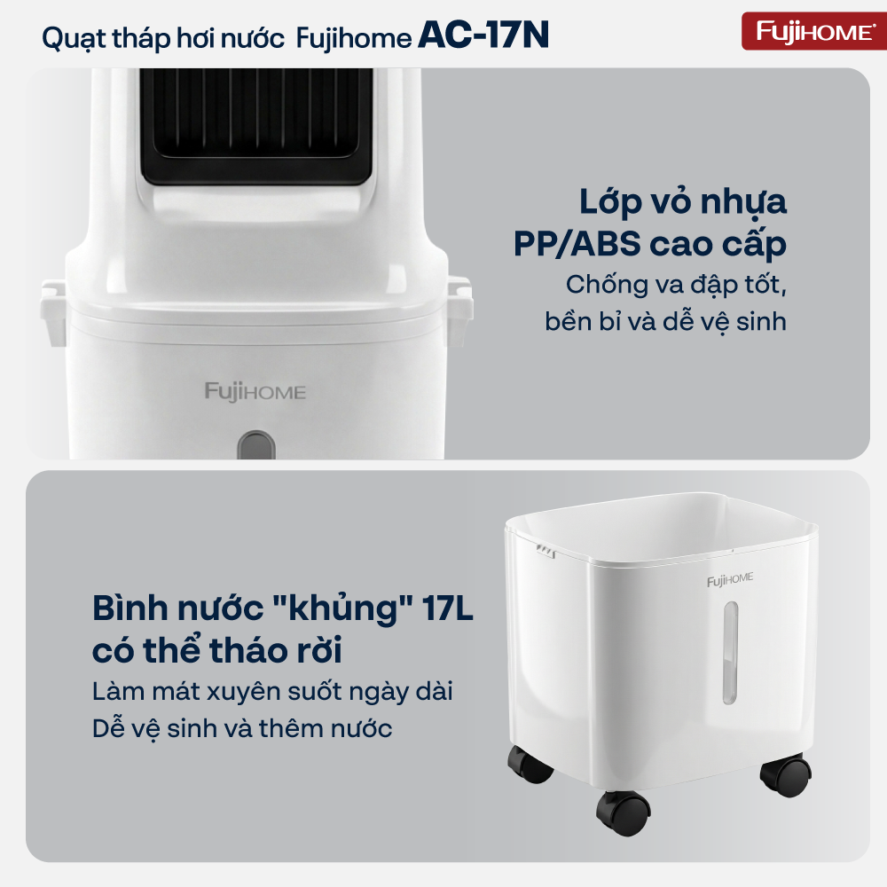 Quạt làm mát không khí hơi nước Fujihome AC-17N