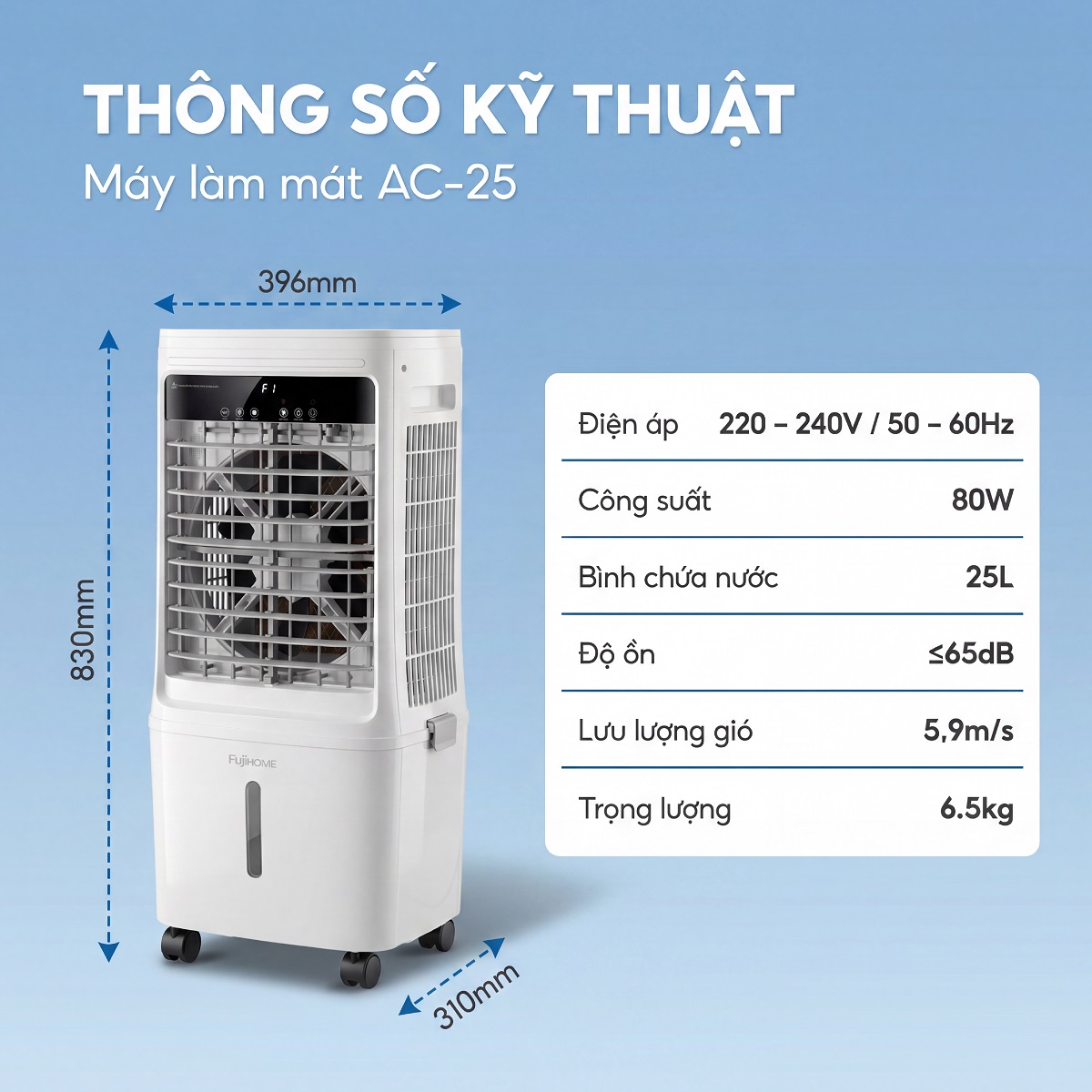 Máy làm mát không khí hơi nước Fujihome AC-25
