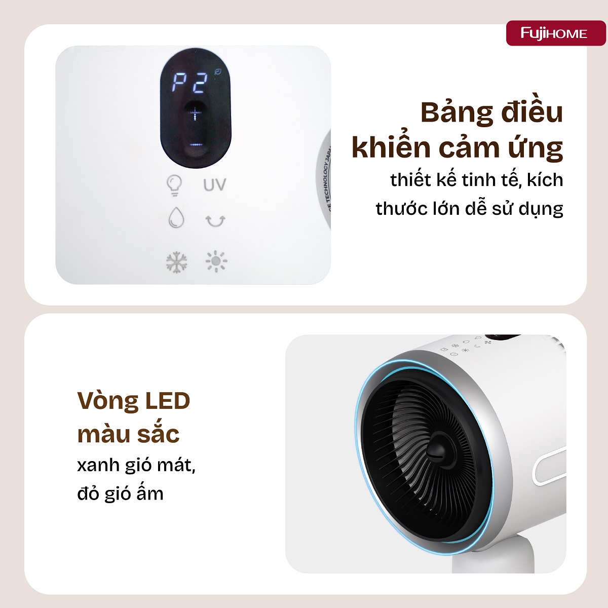 Quạt điều hòa bốn mùa đa năng Fujihome AC707