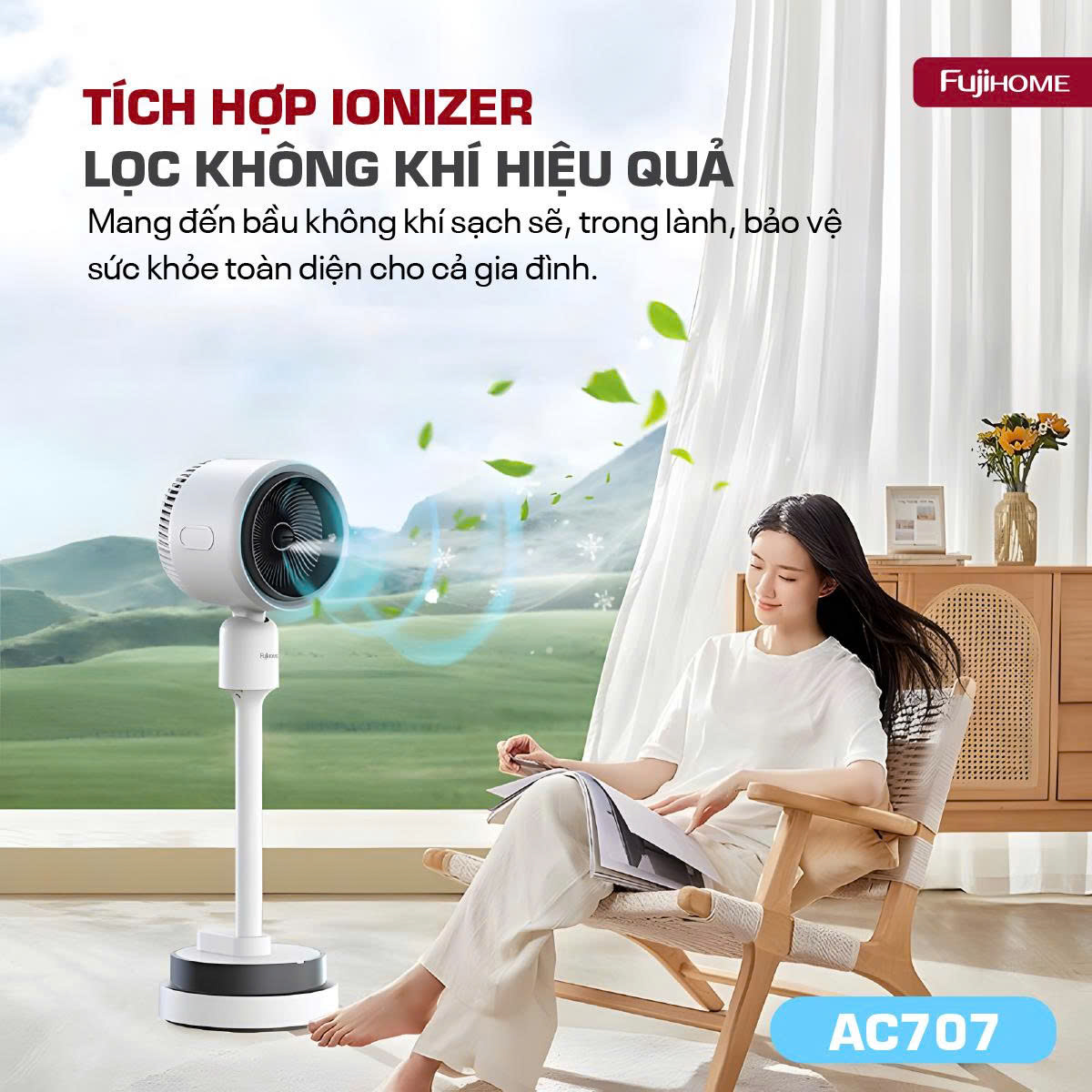 Quạt điều hòa bốn mùa đa năng Fujihome AC707