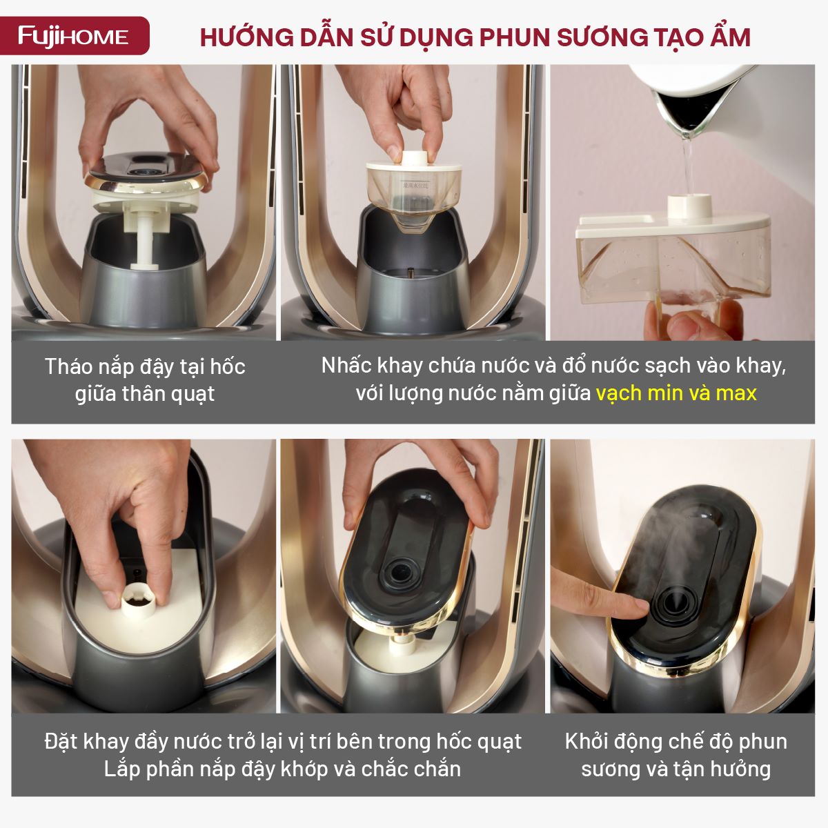 Quạt không cánh lọc không khí HEPA, ra lệnh giọng nói Fujihome LUXURY BF15-HEPA-VOICE