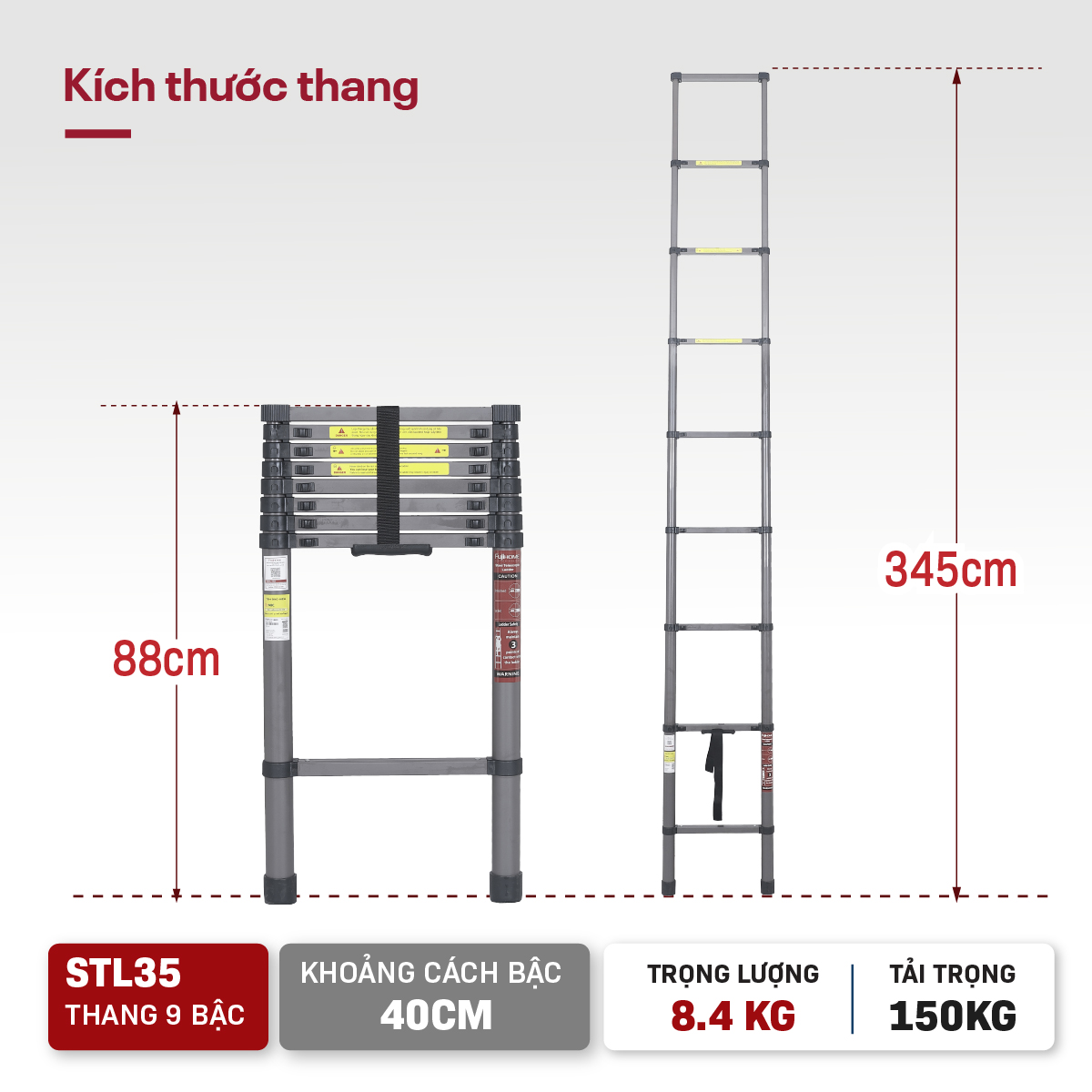 Thang rút đơn thép carbon Fujihome STL35