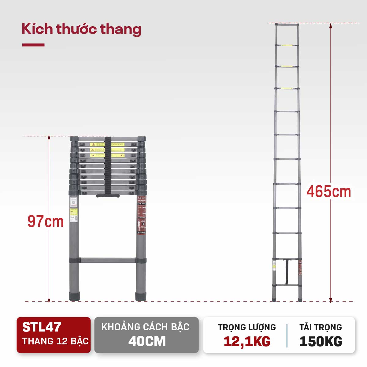 Thang rút đơn thép carbon Fujihome STL47