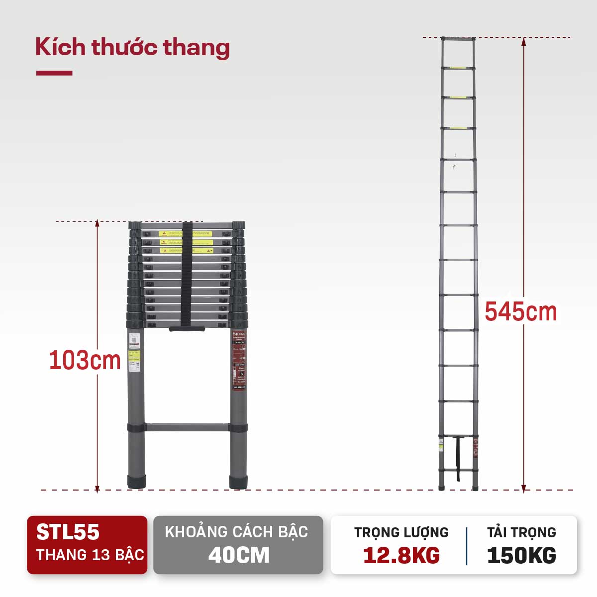 Thang rút đơn thép carbon Fujihome STL55