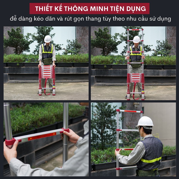 Thang nhôm rút gọn đơn FUJIHOME TLI440R