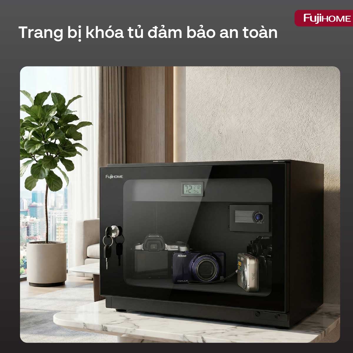 Tủ chống ẩm Fujihome thế hệ mới DC-25M – Bảo vệ tối ưu, vận hành bền bỉ