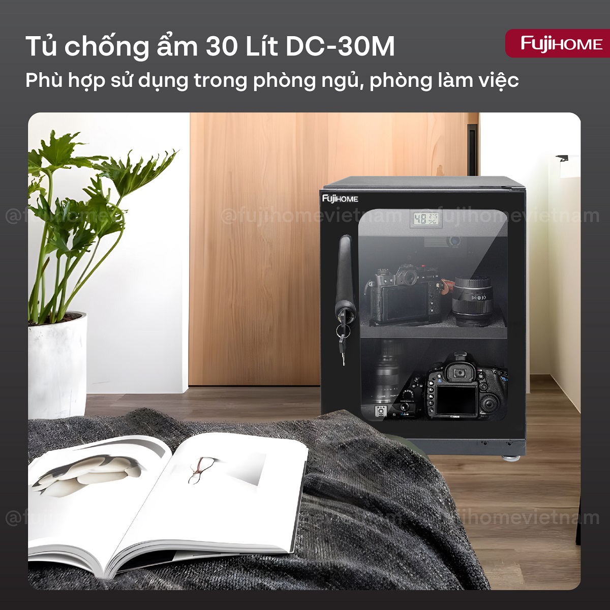 Tủ chống ẩm thế hệ mới Fujihome DC-30M 30L