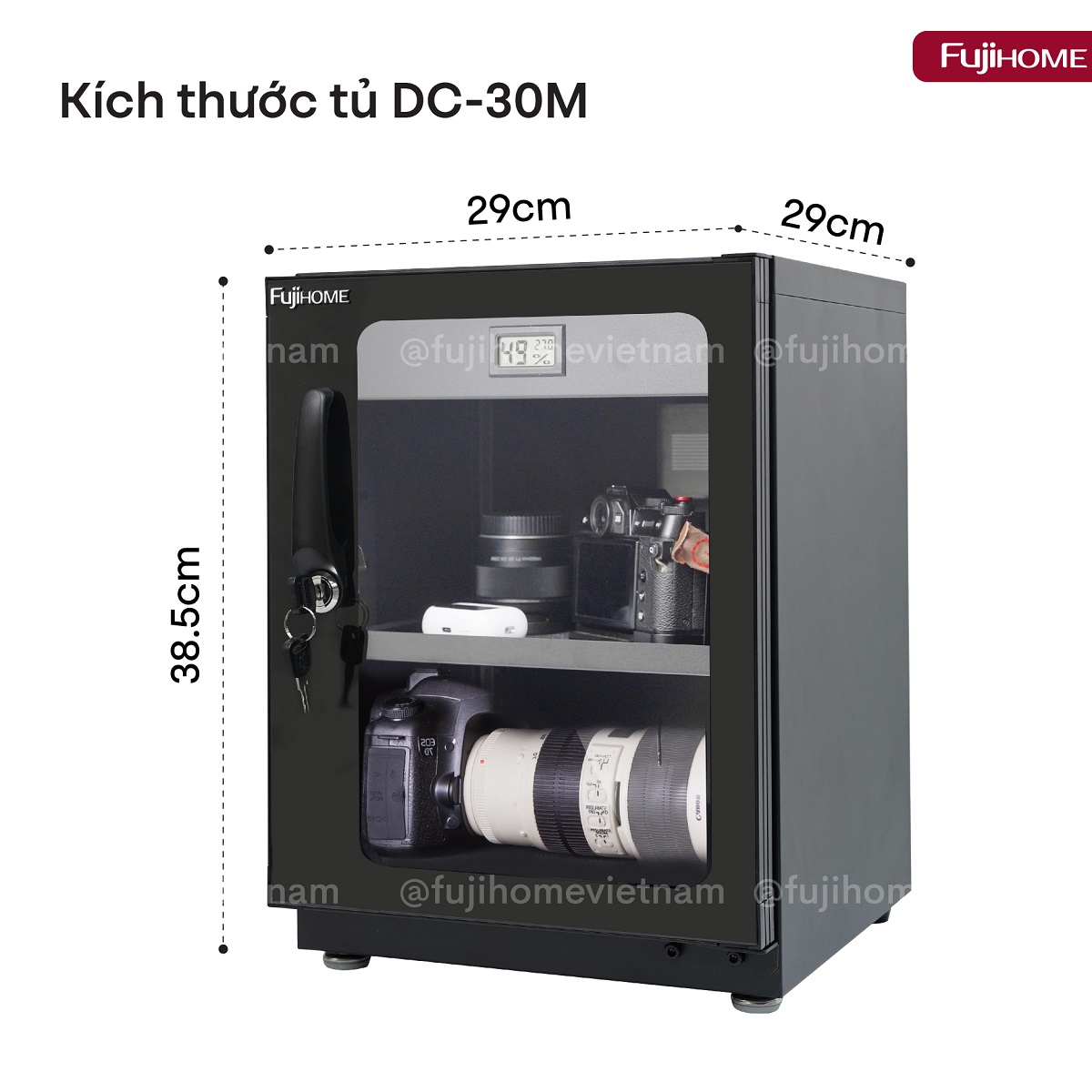 Tủ chống ẩm thế hệ mới Fujihome DC-30M 30L