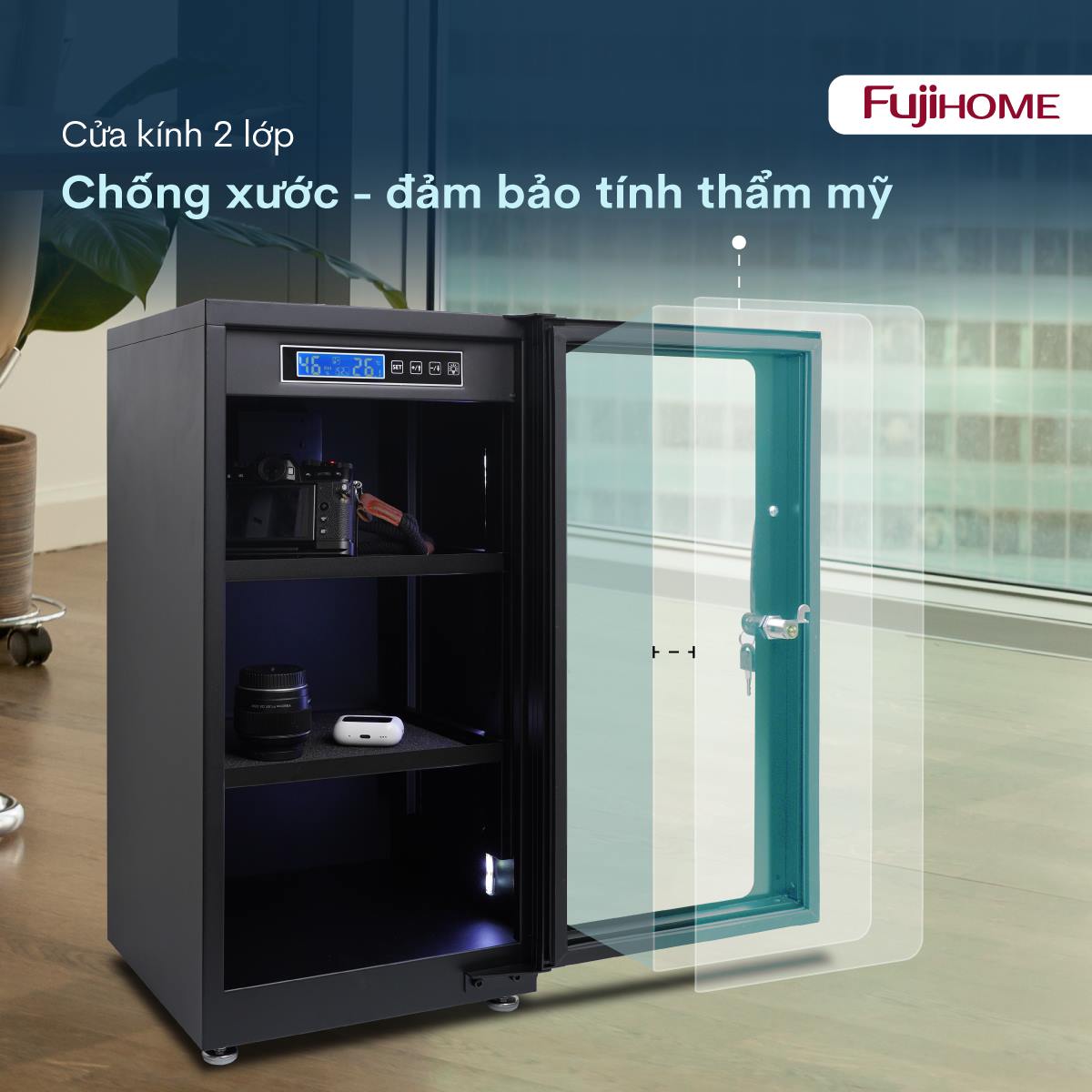 Tủ chống ẩm thế hệ mới Fujihome DC-50E 50L