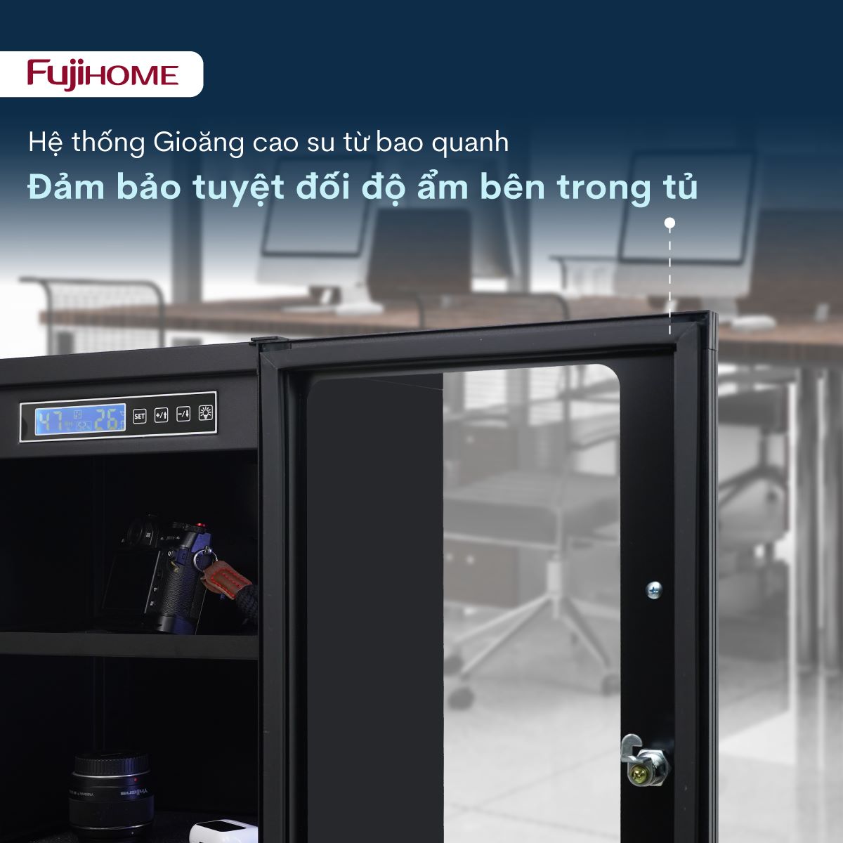 Tủ chống ẩm thế hệ mới Fujihome DC-50E 50L