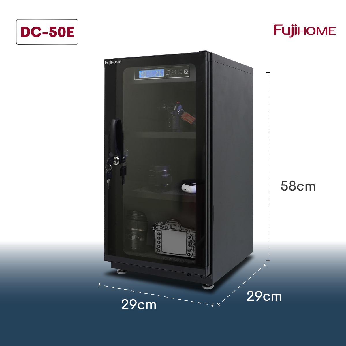 Tủ chống ẩm thế hệ mới Fujihome DC-50E 50L