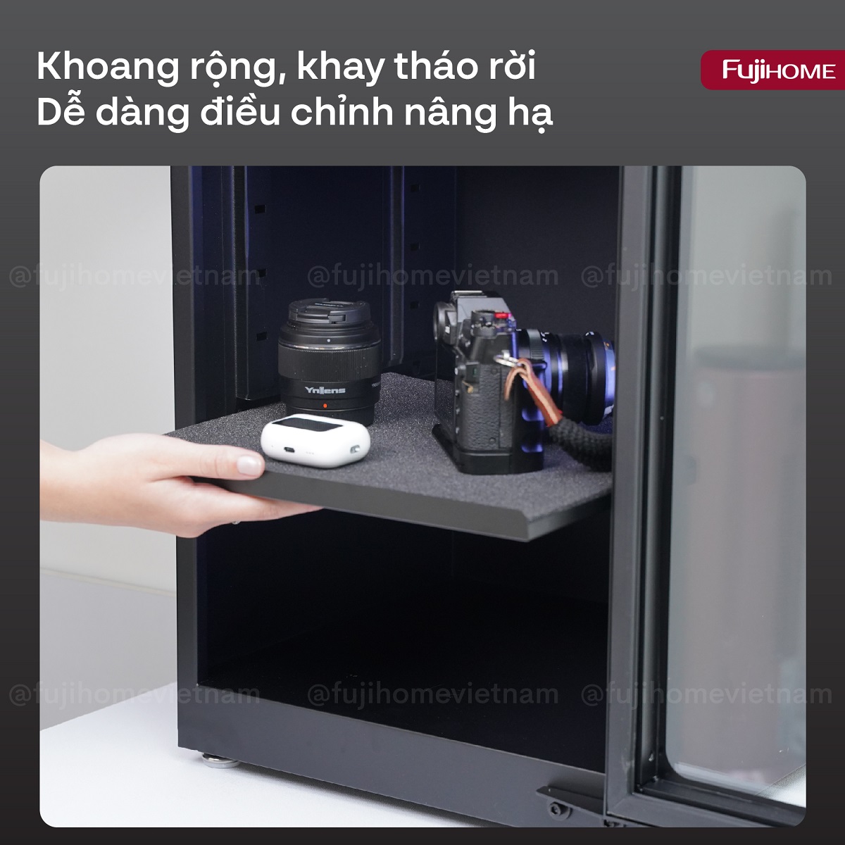 Tủ chống ẩm thế hệ mới Fujihome DC-70E 70L