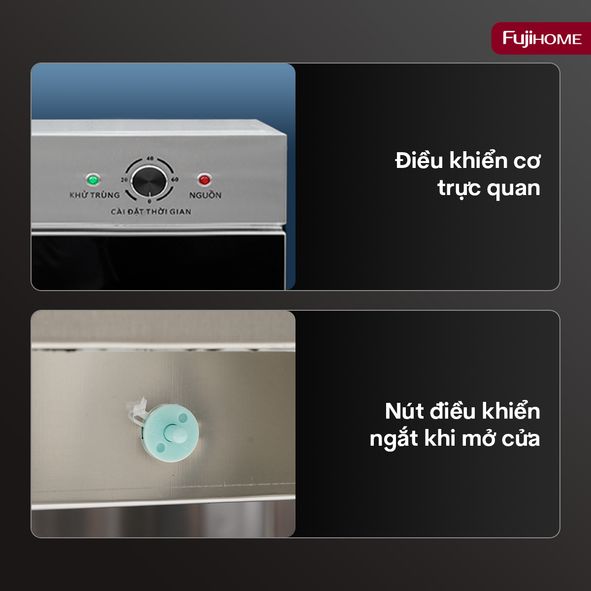 Tủ sấy chén bát tiệt trùng dung tích lớn Fujihome DD300A