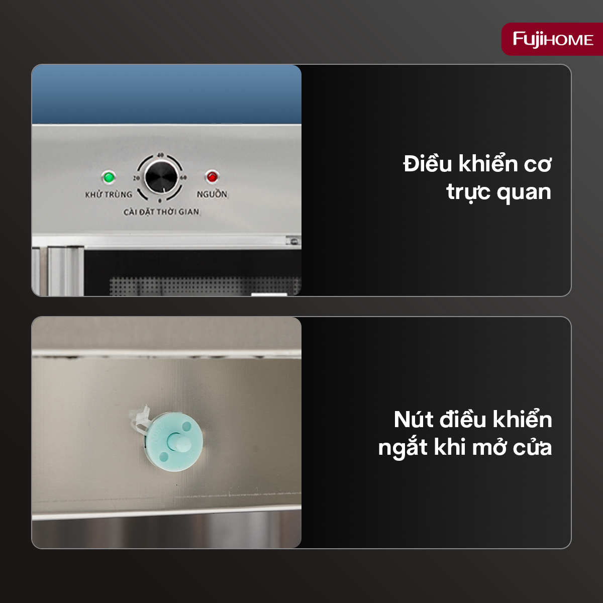 Tủ sấy chén bát tiệt trùng dung tích lớn Fujihome DD400A