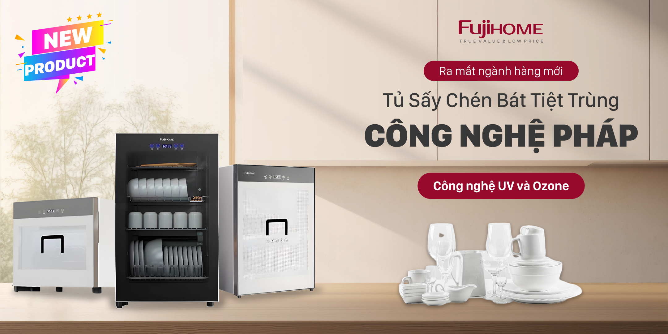 Tủ sấy bát Fujihome