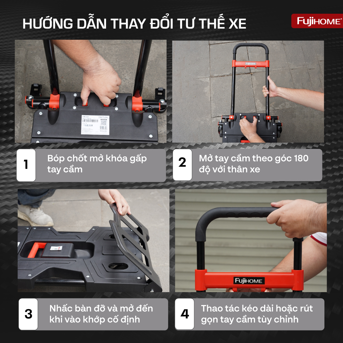 Xe đẩy đa năng 2 in 1 Fujihome FTM-150