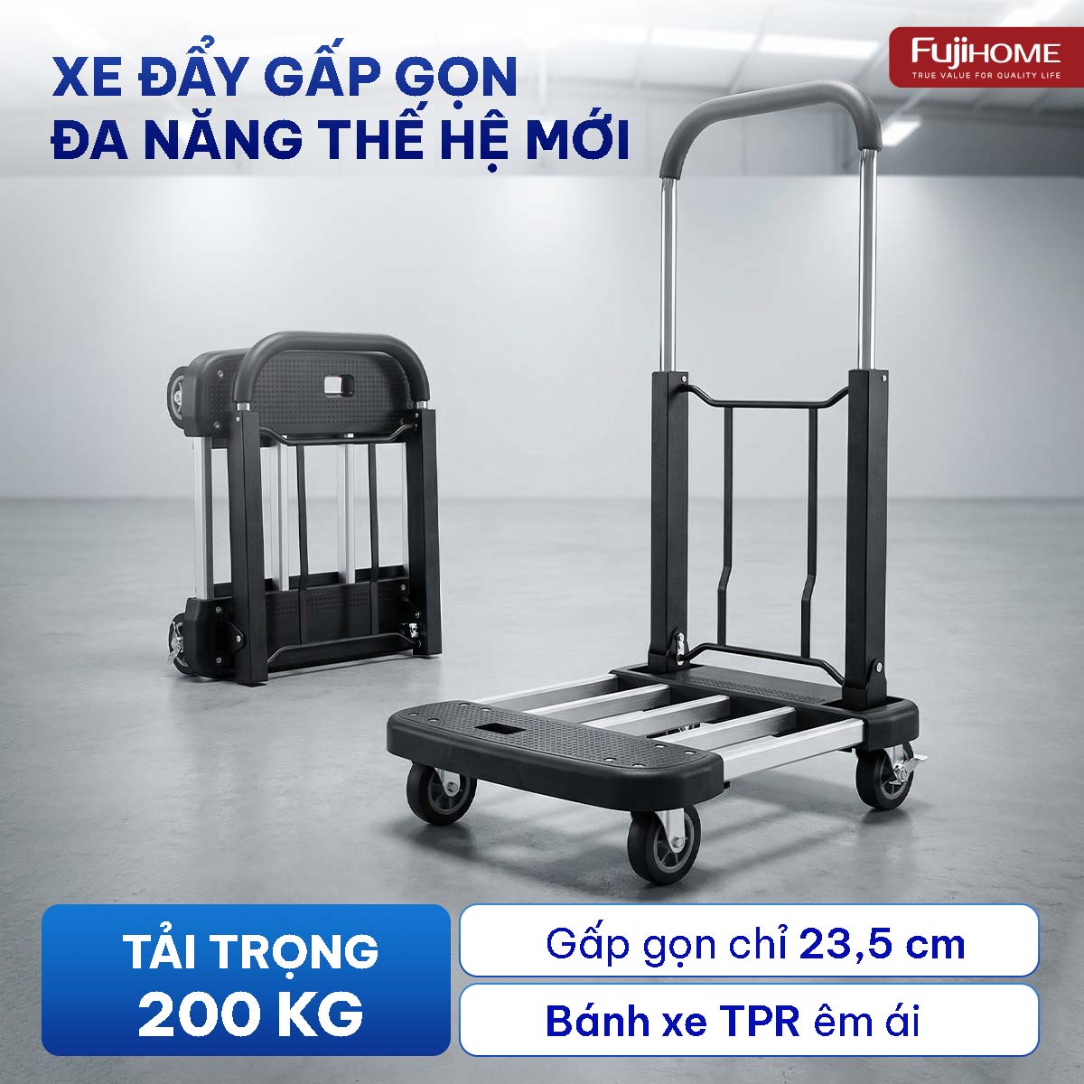 Xe đẩy gấp gọn đa năng Fujihome HTM-200