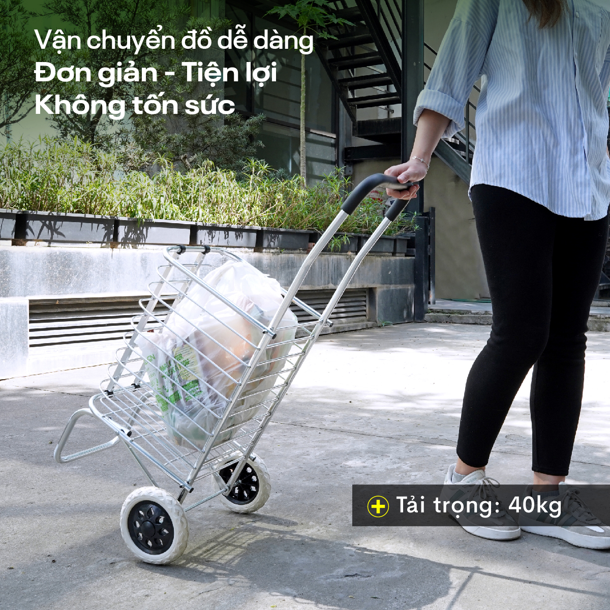 Xe kéo đi chợ gấp gọn Fujihome SC-250NEW2