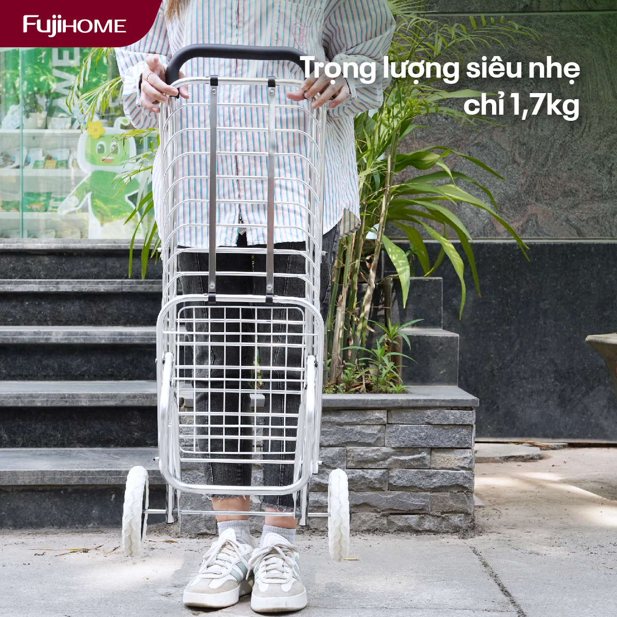Xe kéo đi chợ gấp gọn Fujihome SC-250NEW2