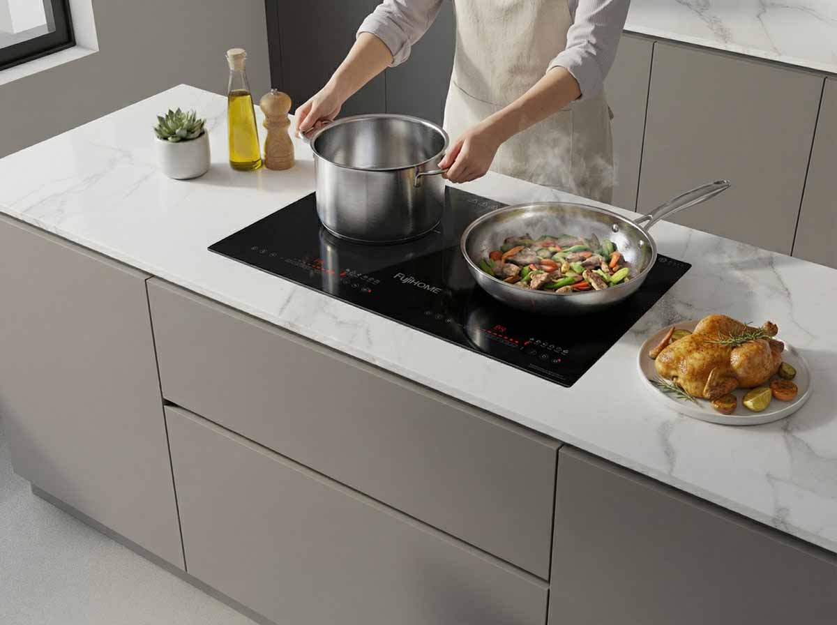 Bếp đôi Fujihome IC2519 tích hợp cả bếp từ lẫn hồng ngoại